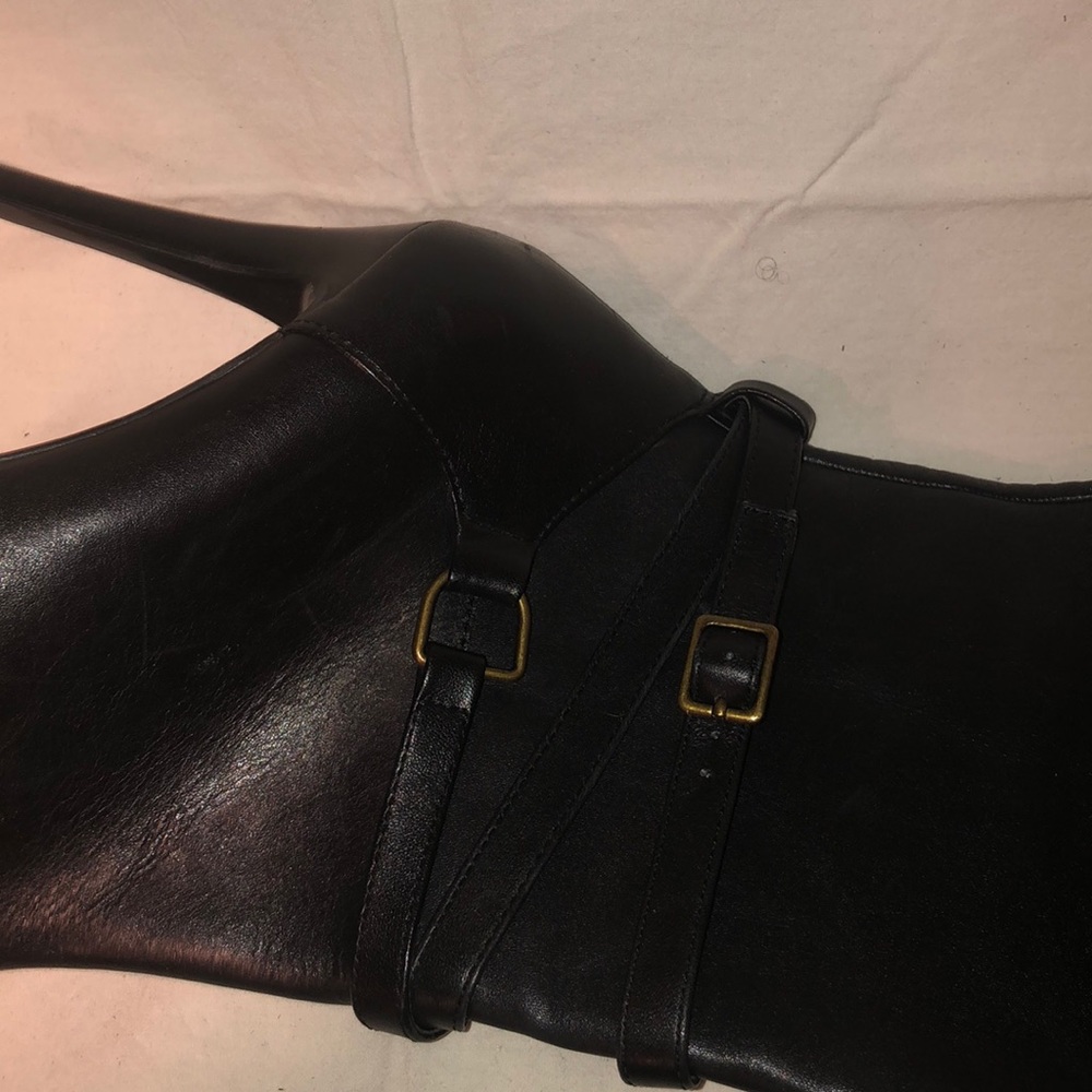 Ralph Lauren black leather boots
